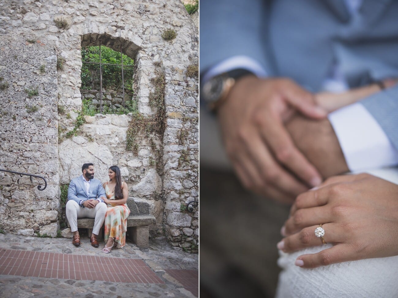 Flamboyant Château Eza Proposal Filled with Flowers, Friends & Sunset Magic 13 Chateau Eza Salon Royal Proposal 64