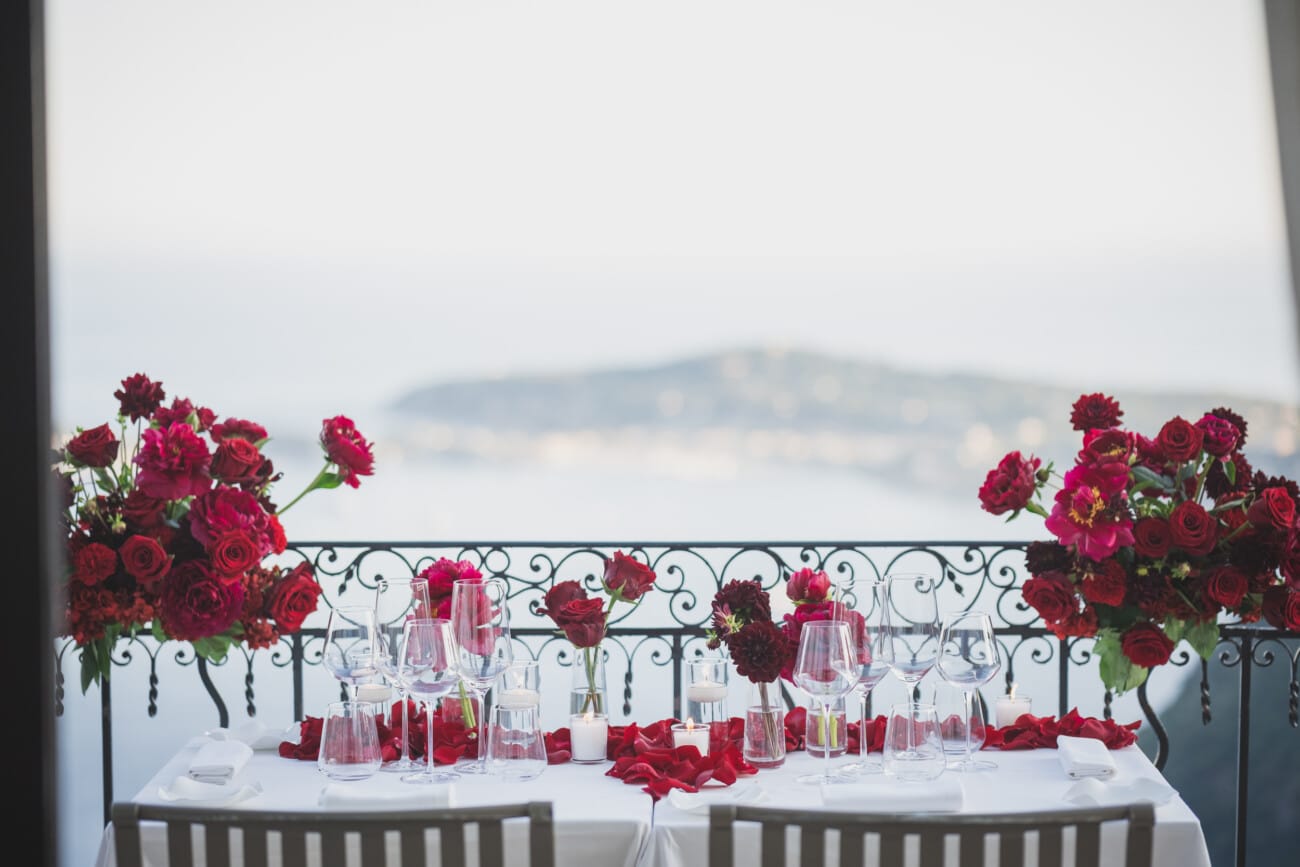 Flamboyant Château Eza Proposal Filled with Flowers, Friends & Sunset Magic 15 Chateau Eza Salon Royal Proposal 87