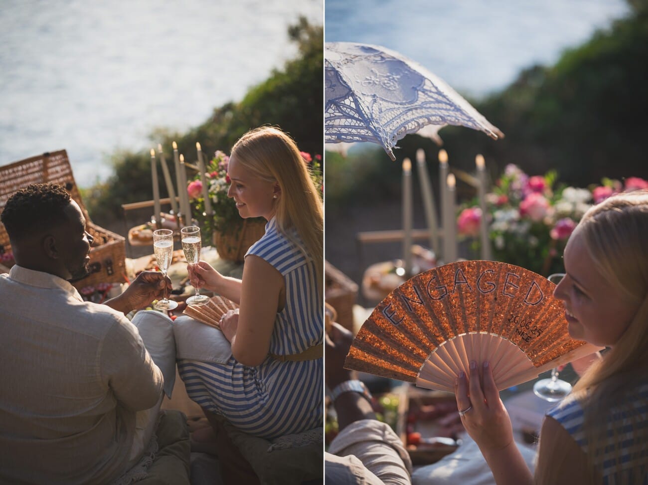 Sunset Love Story: A Seaside Proposal Picnic on the French Riviera 22 French Riviera intimate seaside proposal 100