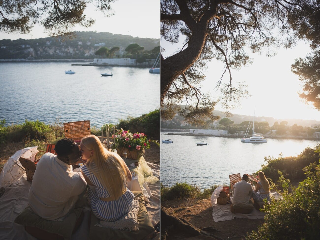 Sunset Love Story: A Seaside Proposal Picnic on the French Riviera 23 French Riviera intimate seaside proposal 103