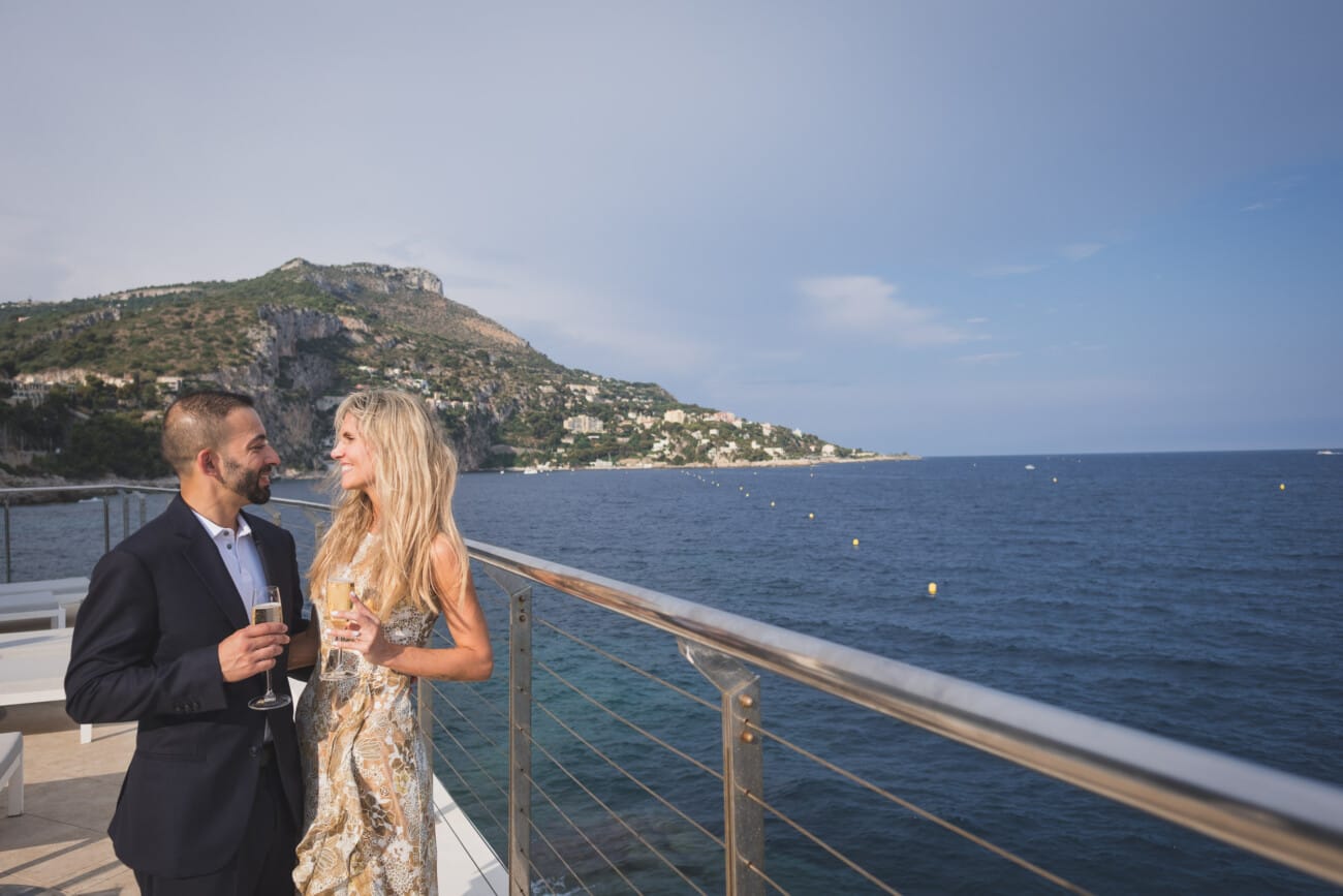 Cap Estel proposal facing the Mediterranean sea 22 Cap Estel seaside Wedding Proposal 82