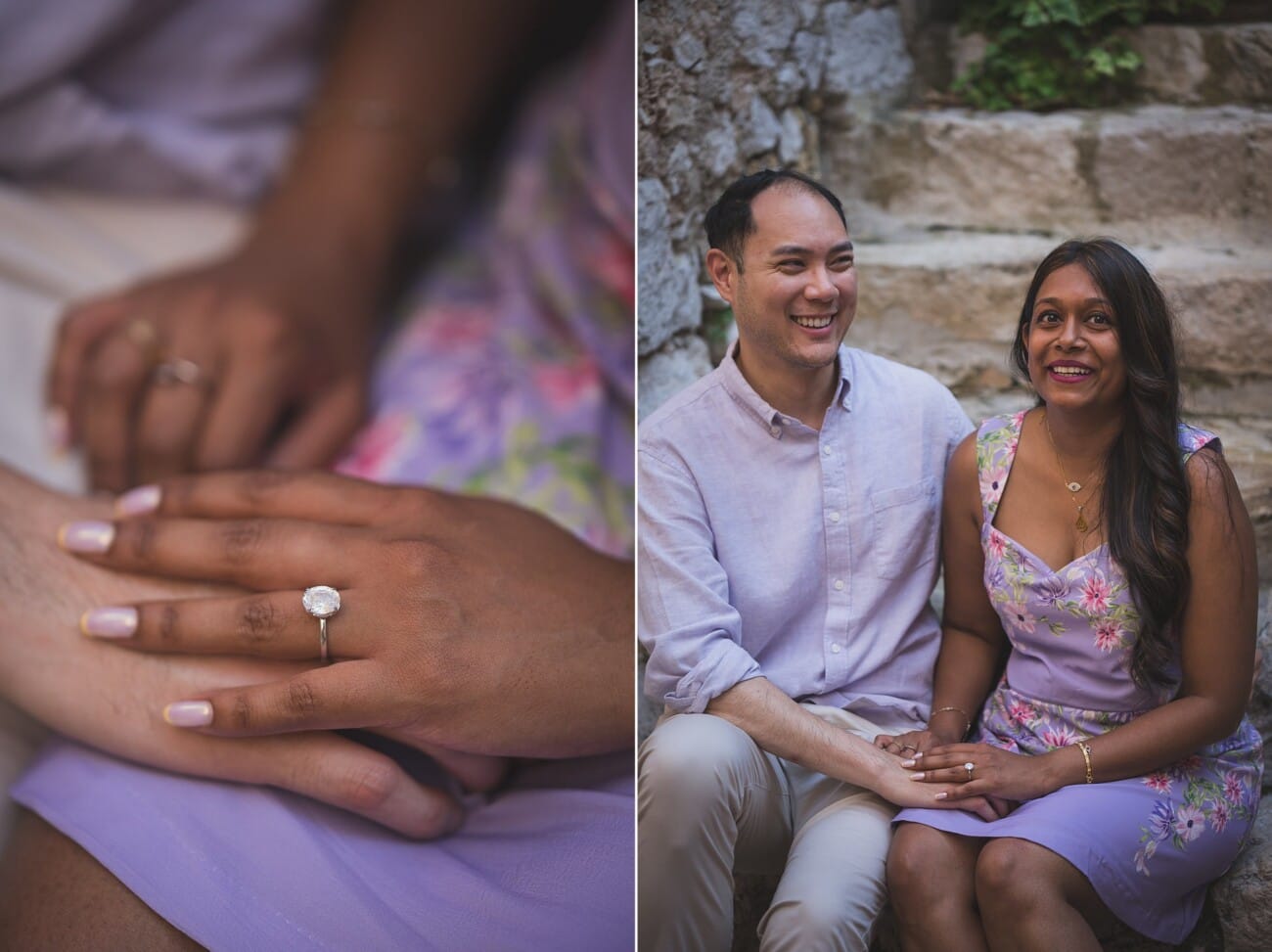 French Riviera romantic proposal with friends 24