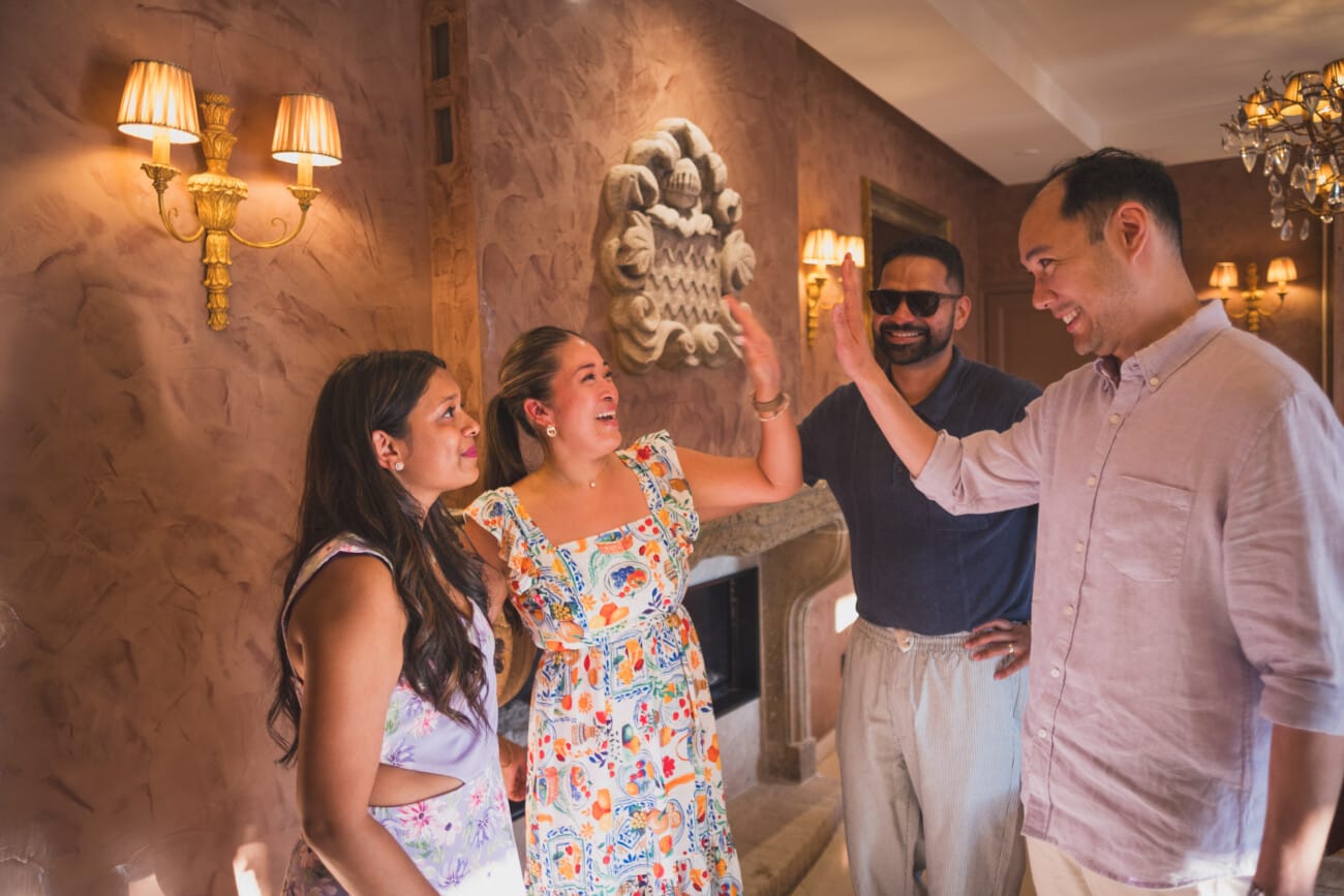 French Riviera romantic proposal with friends 89