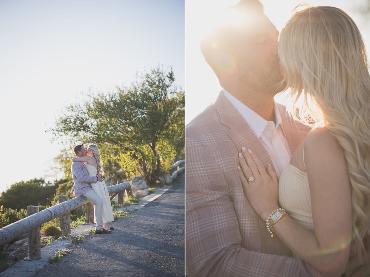 French Riviera fall proposal overlooking Eze and the coastline