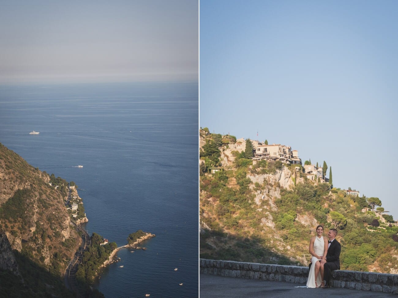 Amazing luxury elopement overlooking the French Riviera coastline 