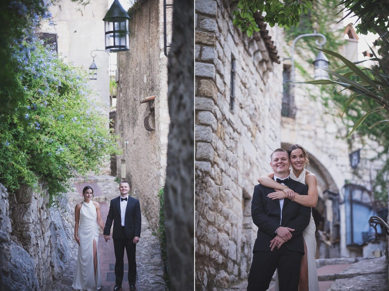 An Intimate French Riviera Elopement at Château Eza: An Afternoon Love Story 22 Evening portraits couple in empty streets of Eze village
Intimate french riviera Elopement at Chateau Eza