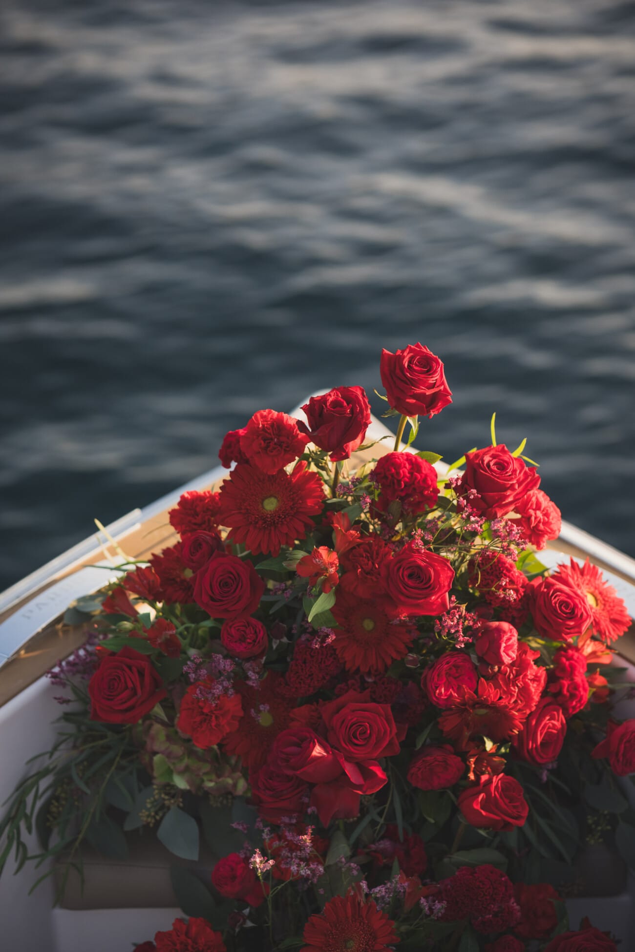 A Romantic Proposal on a Yacht between the Lérins Islands 8 Red roses flowers secretly setup for a yacht proposal in Cannes
French Riviera Proposal planning and Photography WildRoses Studio