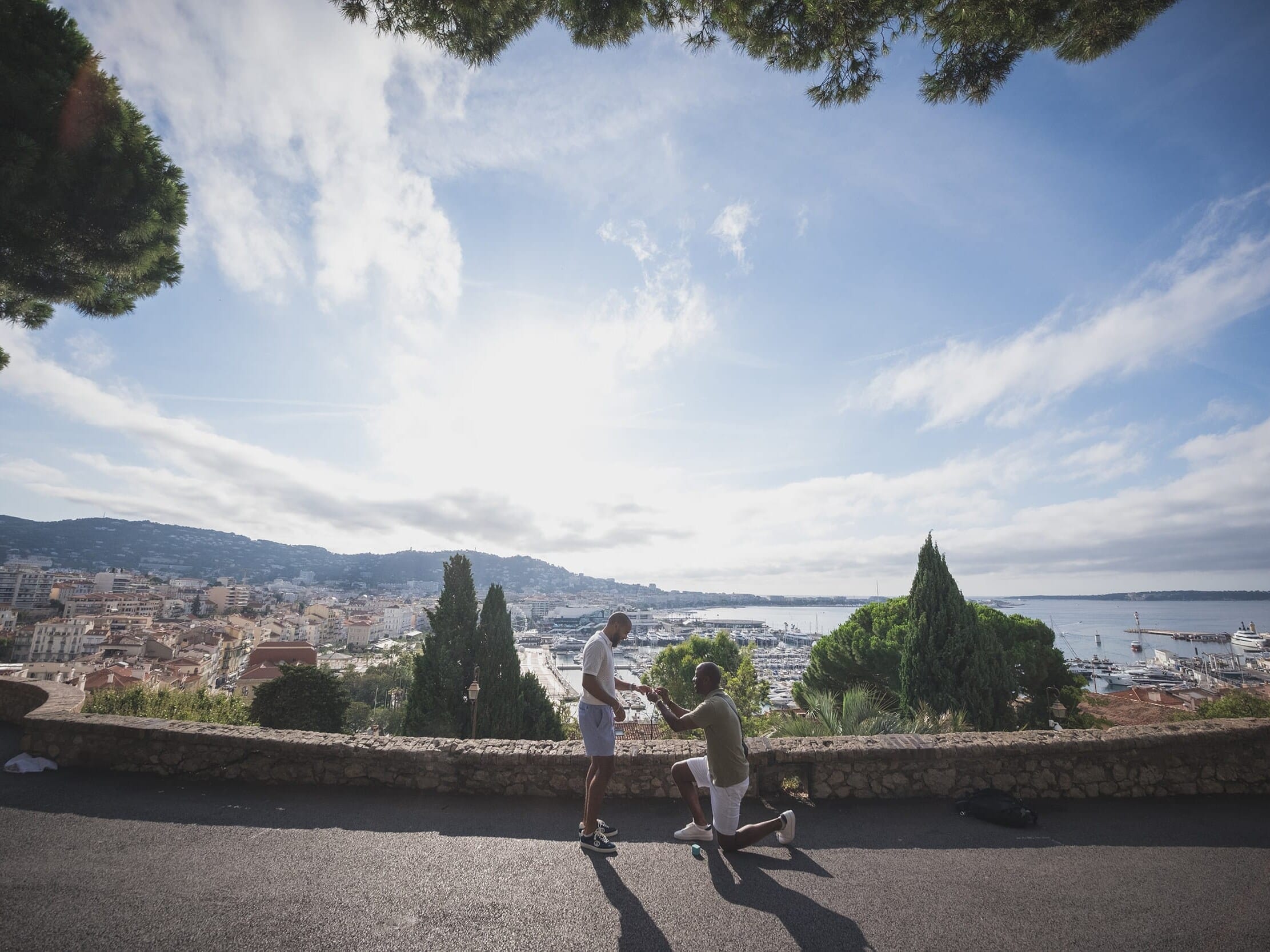 Cannes morning gay proposal from Le Suquet overlooking Cannes Ports and Palais des Festivals