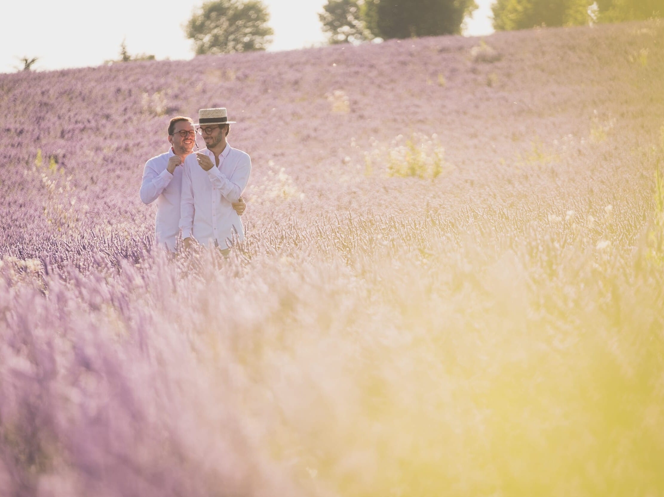 Same sex Lavender gay couple Valensole 1021 edited