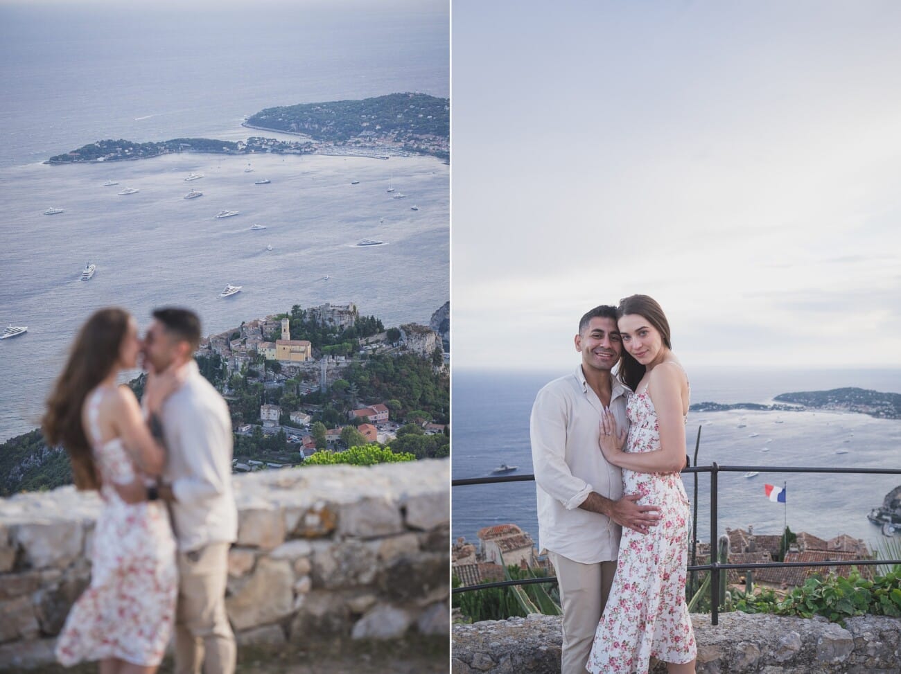 Emotional reaction of the bride-to-be realizing she is getting engaged during a private, intimate moment