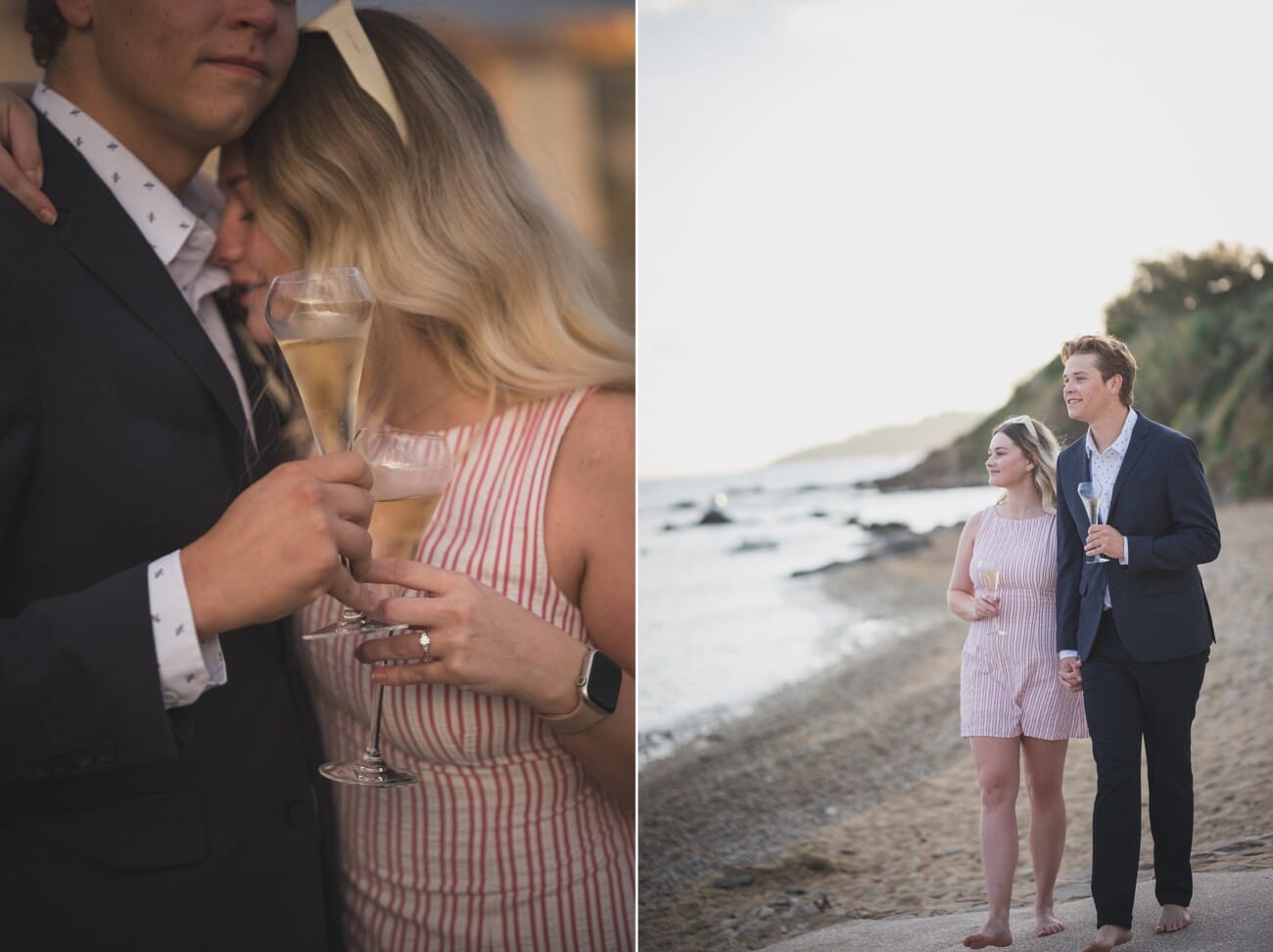 Saint Tropez early morning intimate proposal planned on the beach strolling on the seaside.
Planning and photography WildRoses