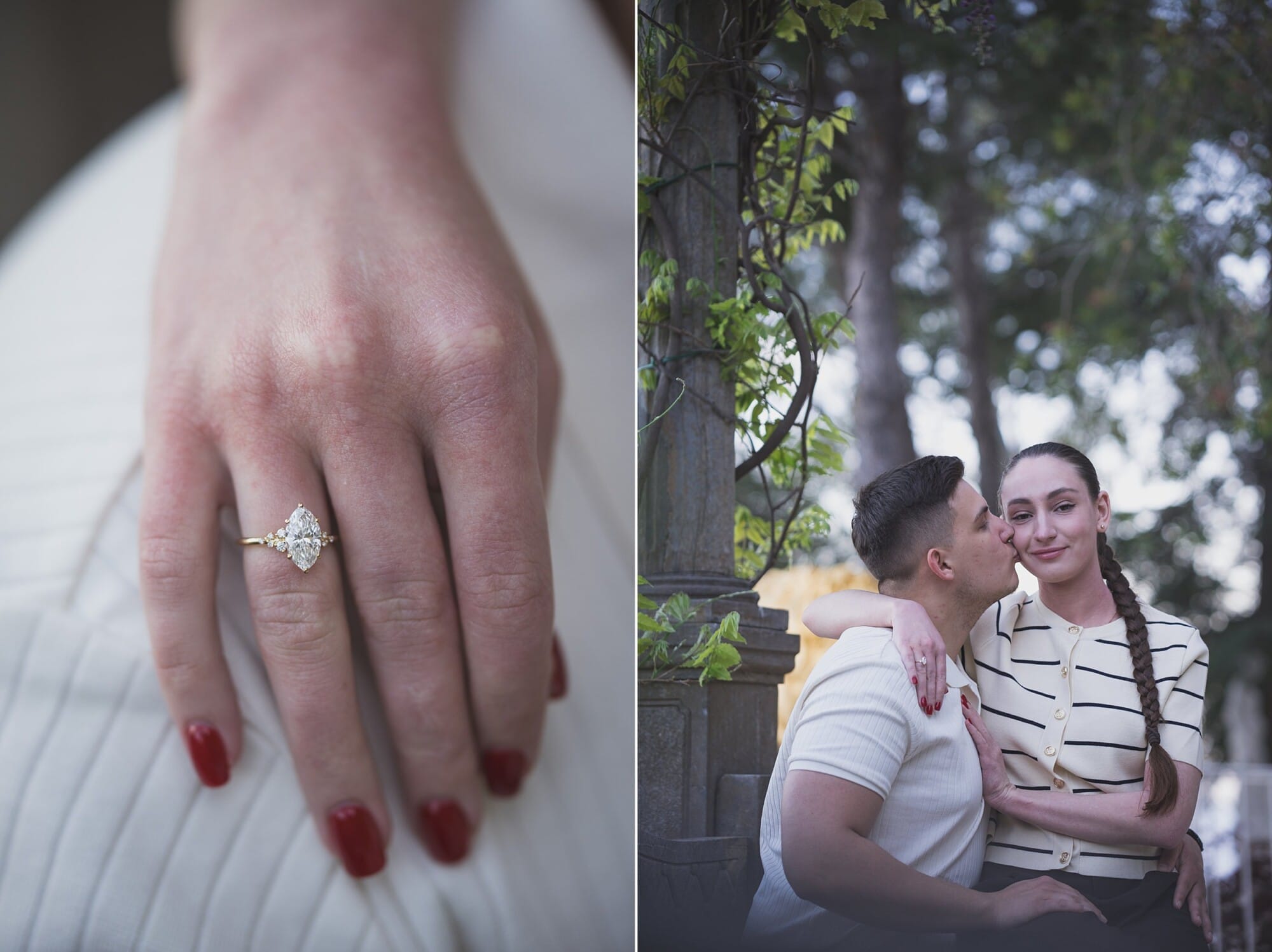 Eze Chateau Chevre d'or Proposal couple tender momentProposal Planning & photography WildRoses