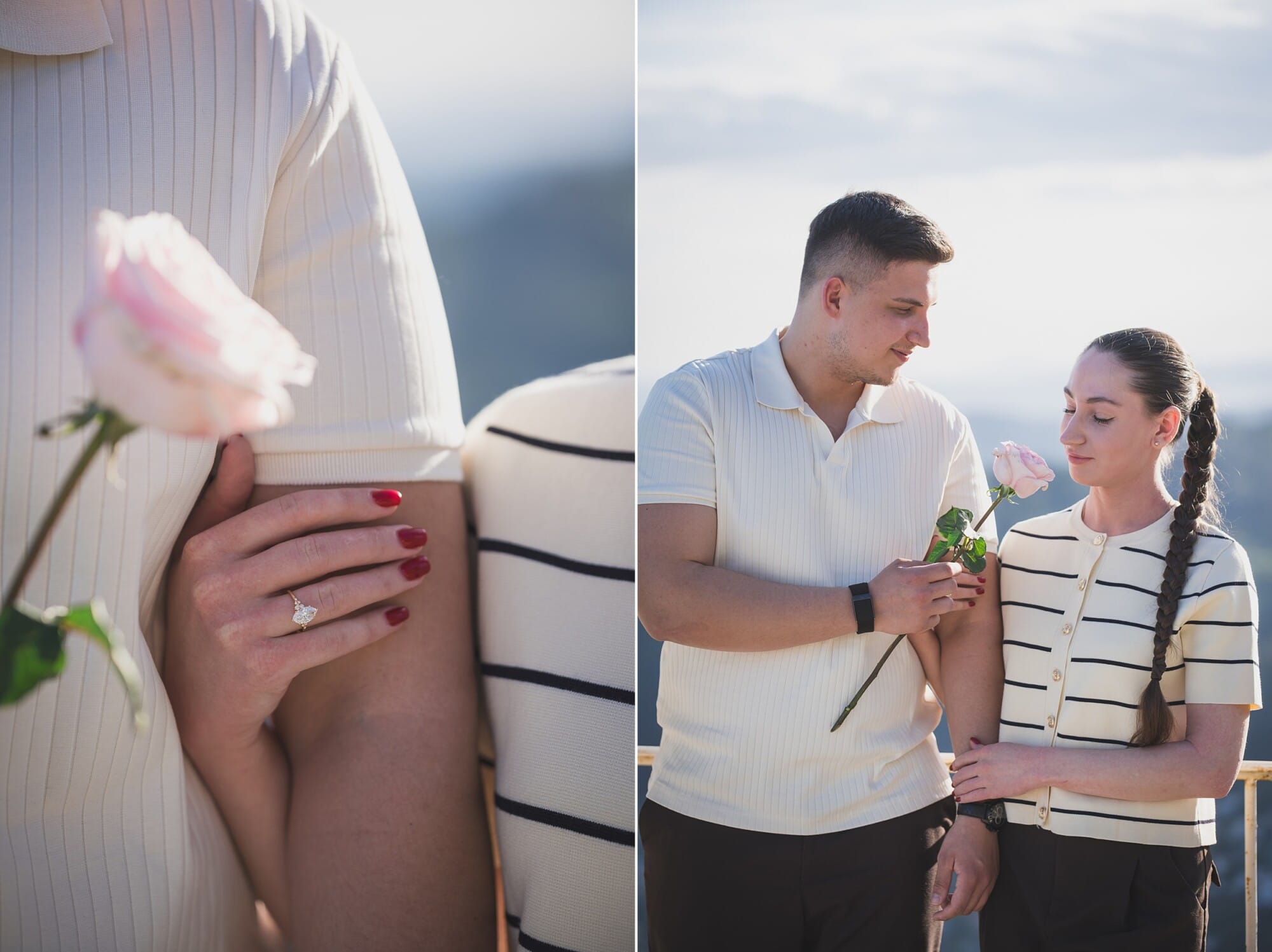 Eze Chateau Chevre d'or Proposal couple emotional moment after the yesProposal Planning & photography WildRoses